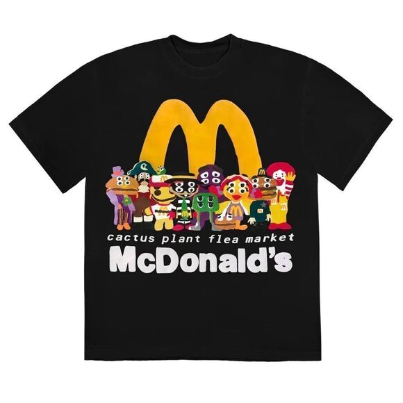 cactus plant flea market x mcdonald’s buddy! and friends tee Black Large NEW - Picture 1 of 3